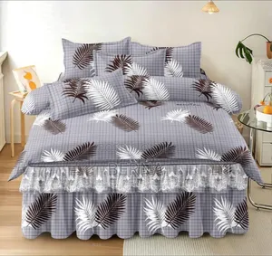 Bedding Set Bedsheet (Bedskirt + Pillow Cases