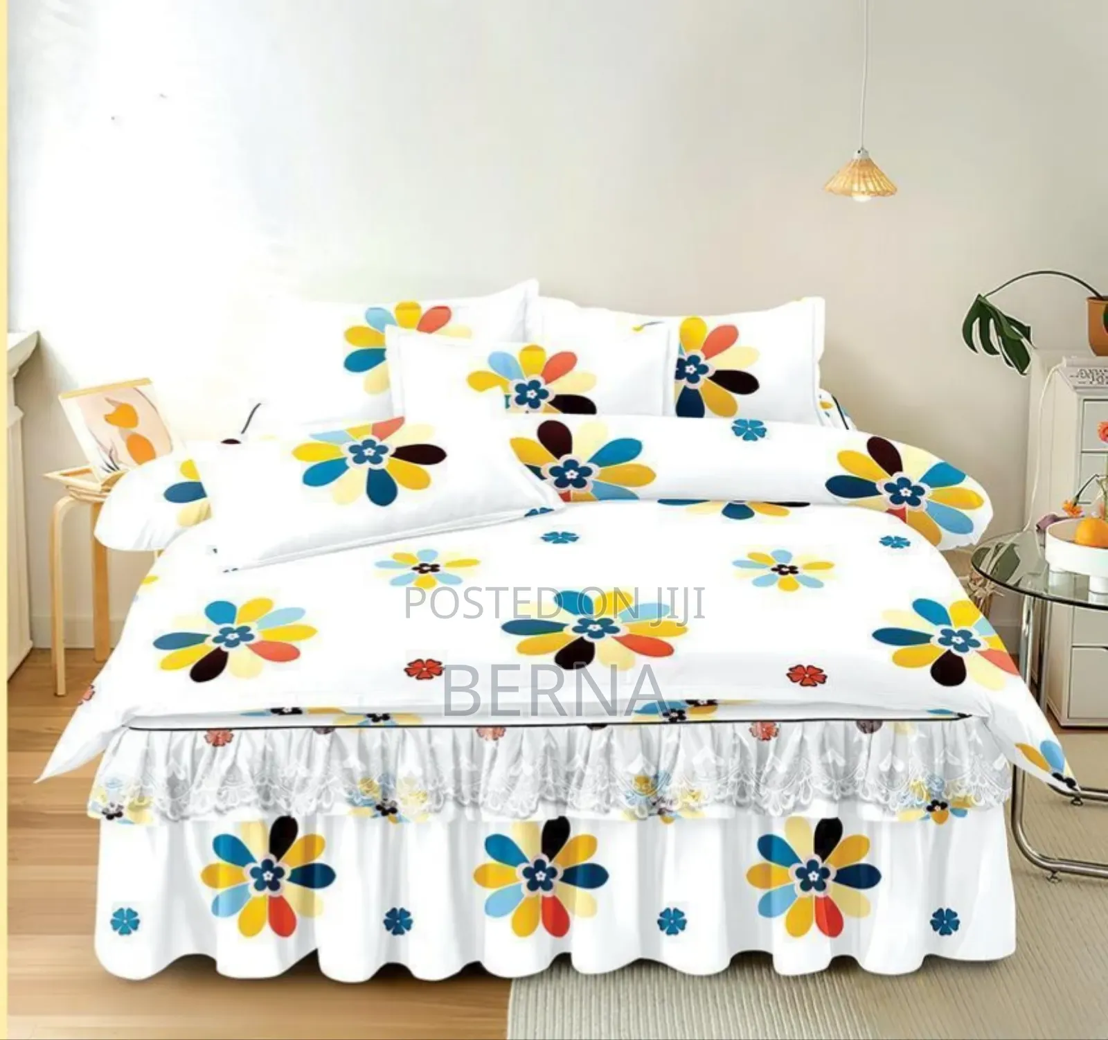 Bedding Set Bedsheet (Bedskirt + Pillow Cases