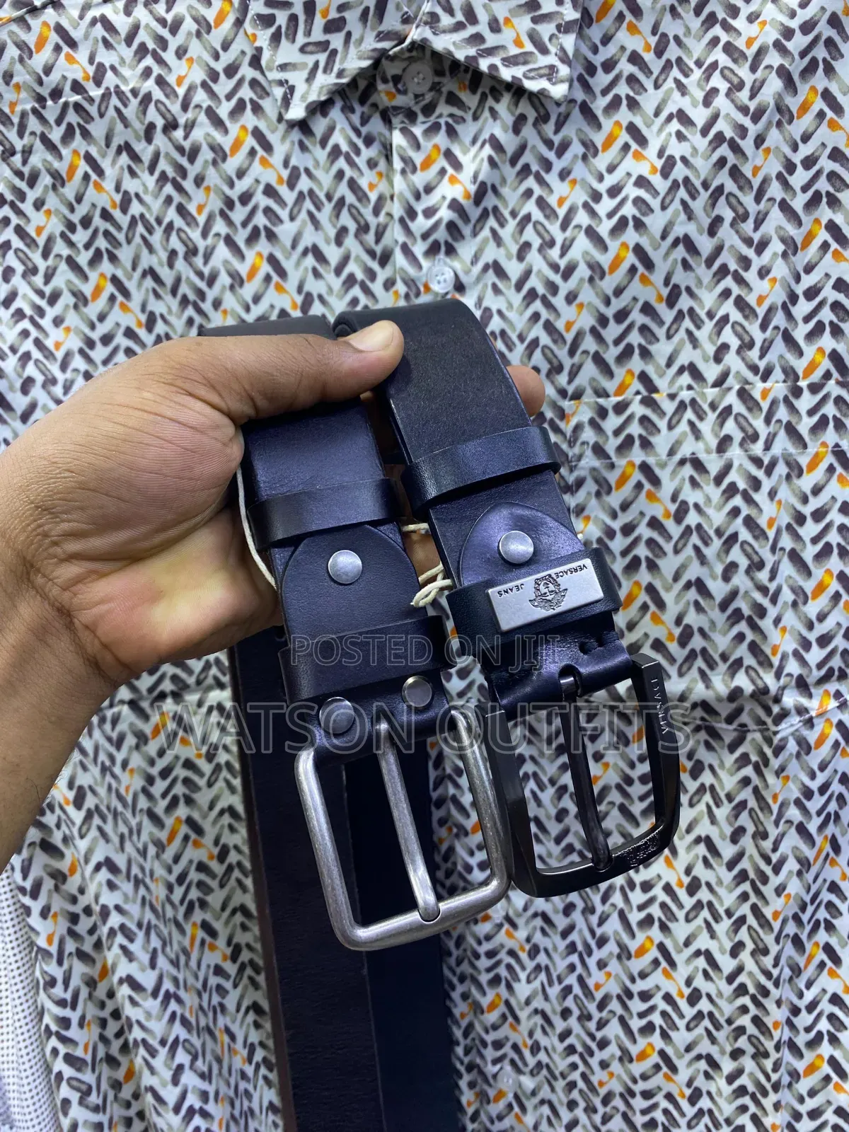 Men's Original Leather Dress Belts or Mikanda Ya Ngozi Original