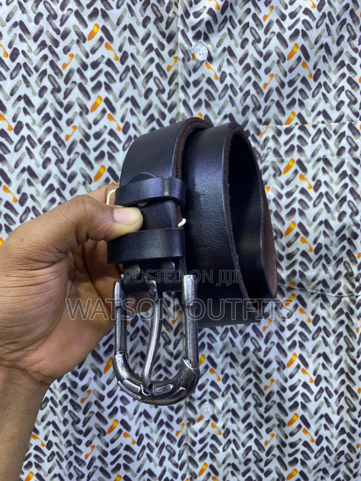 Men's Original Leather Dress Belts or Mikanda Ya Ngozi Original
