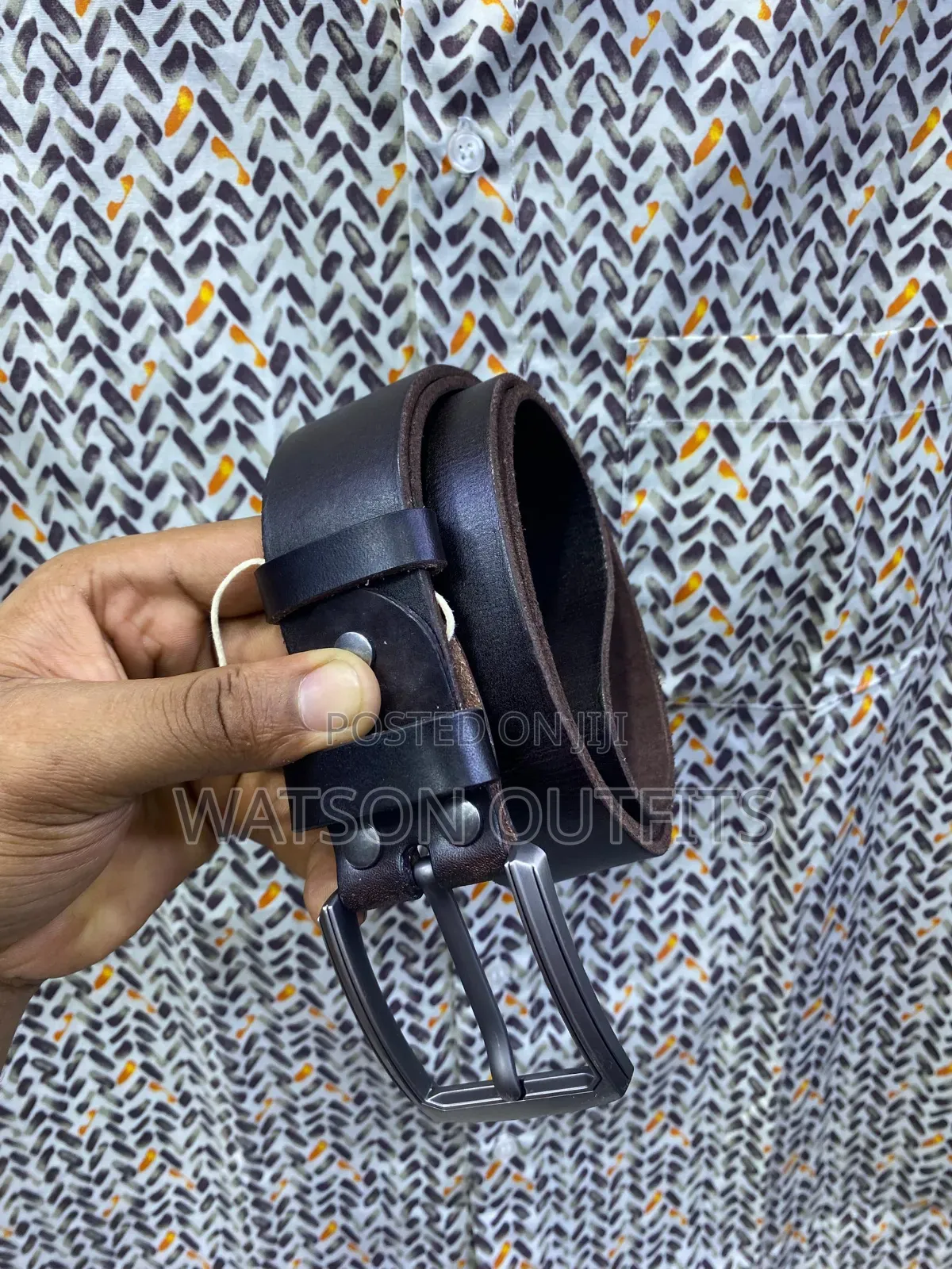 Men's Original Leather Dress Belts or Mikanda Ya Ngozi Original