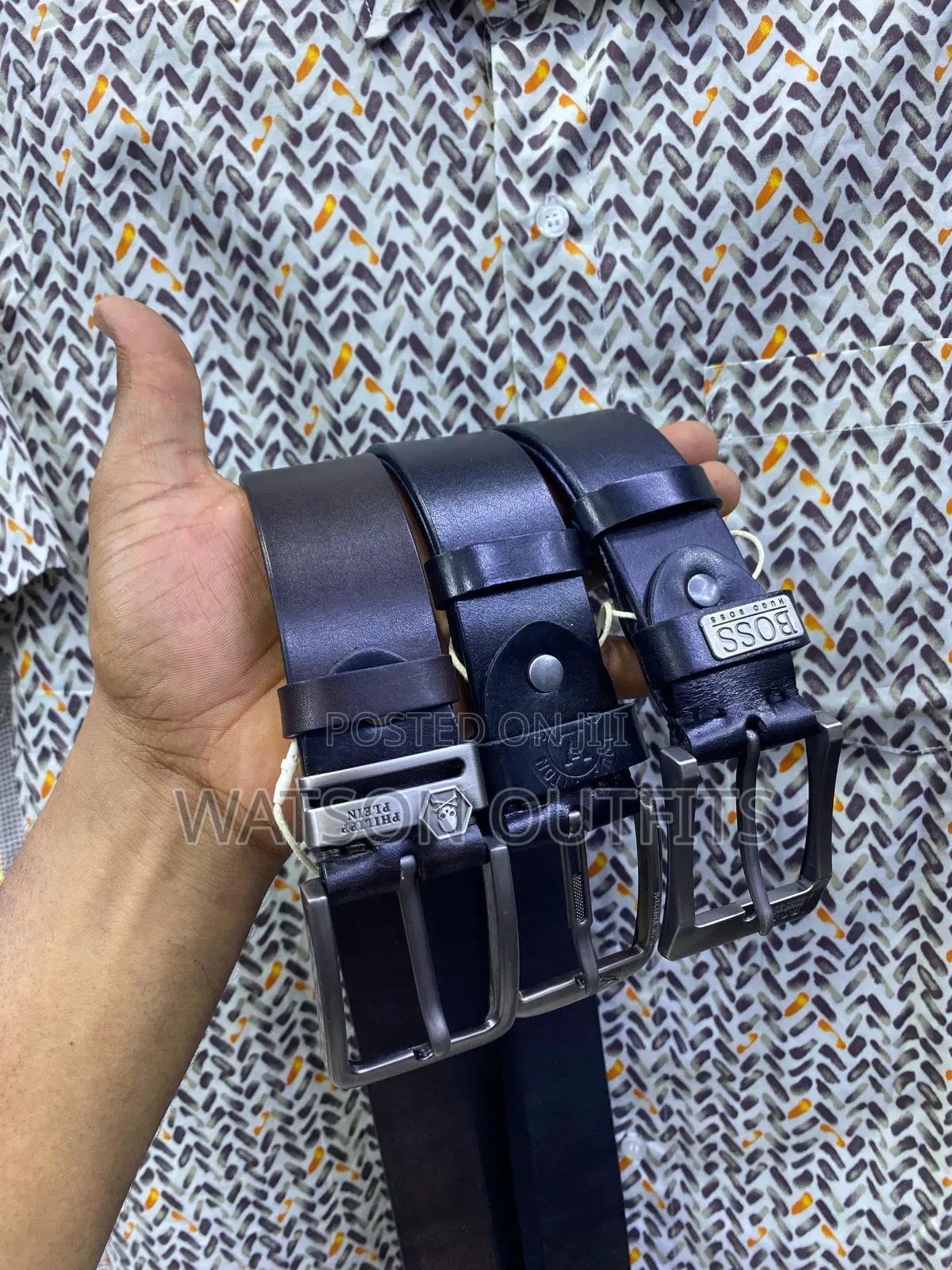 Men's Original Leather Dress Belts or Mikanda Ya Ngozi Original