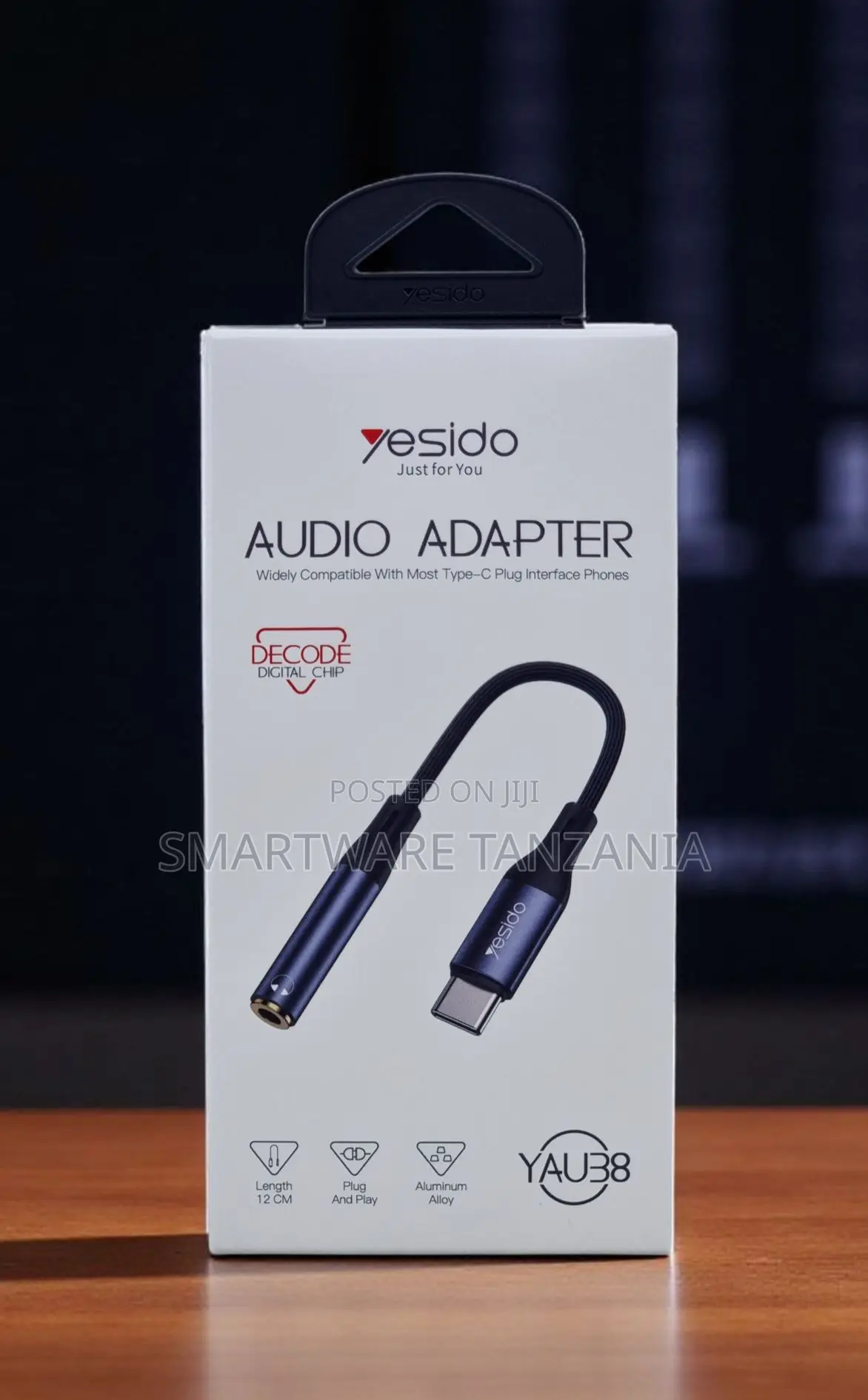 Yesido Yau38 Usb-C to 3.5mm Audio Adapter Decode Chip 12cm