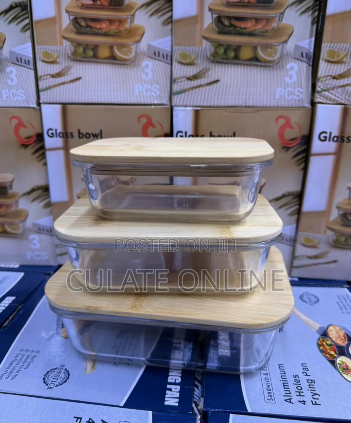 3pcs Airtight Glass Storage Containers