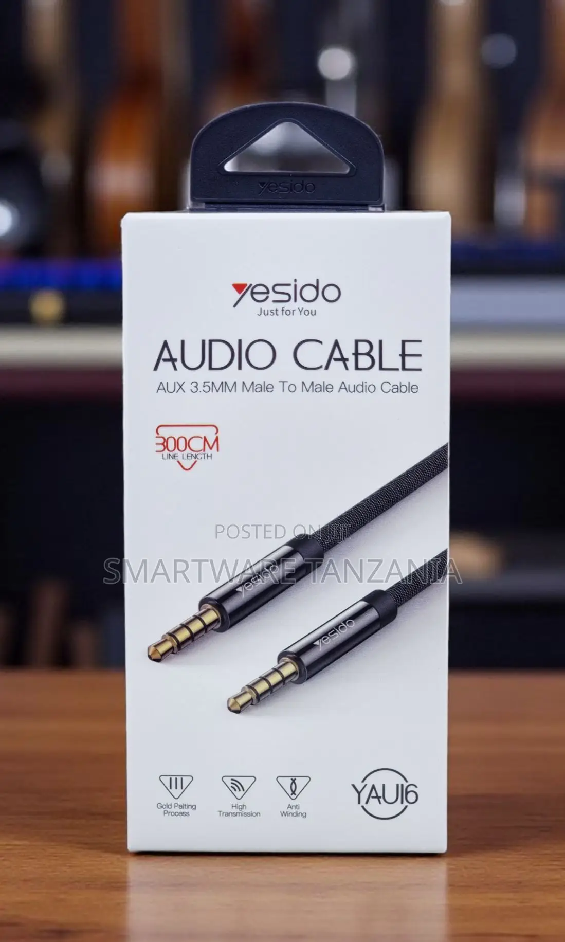 Yesido Yau16 Aux 3.5mm Audio Cable 300cm Gold Plated Braided