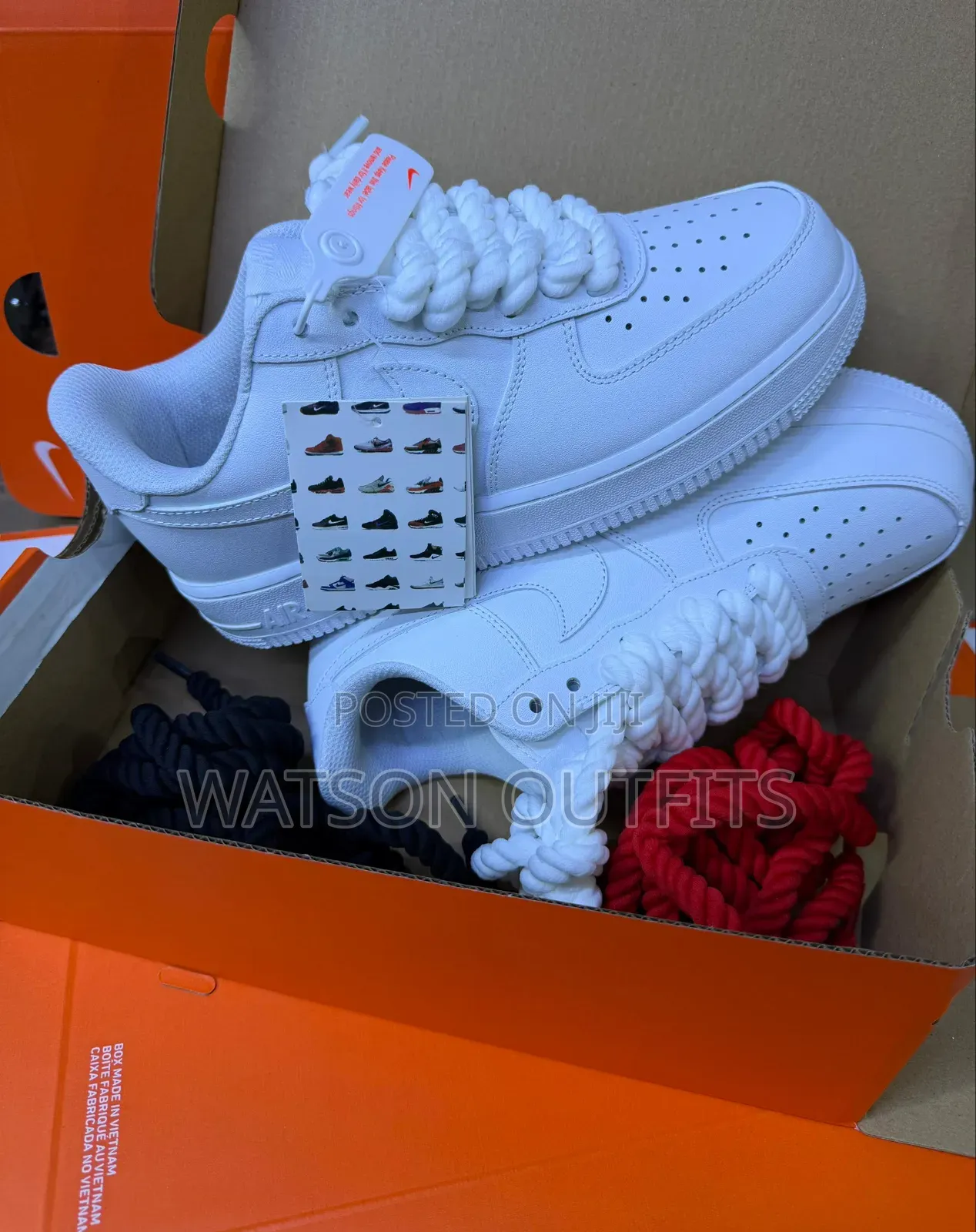 Men's Leather Sneakers or Raba Za Nike Airforce 1 Brand 3 Coloured
