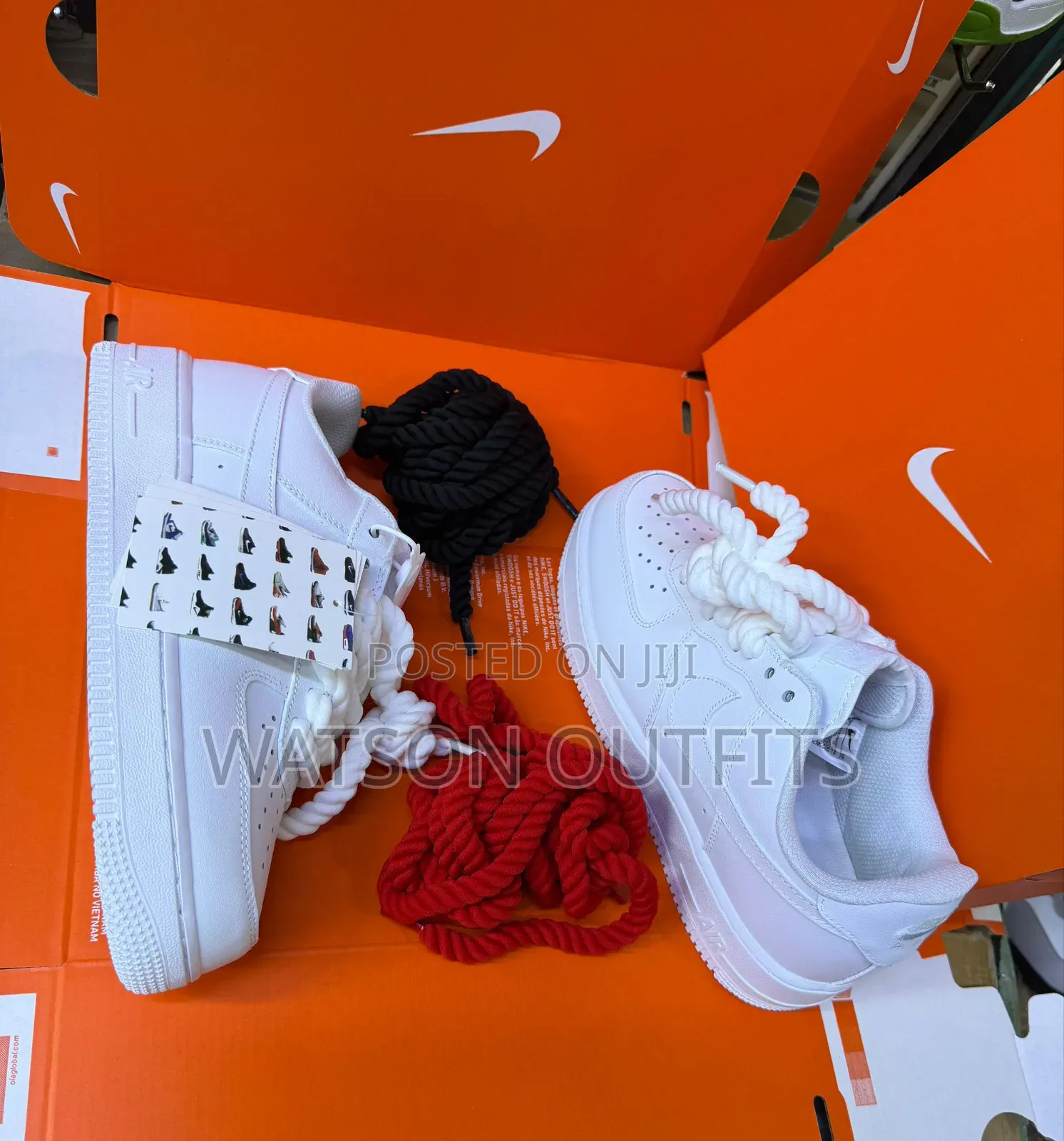 Men's Leather Sneakers or Raba Za Nike Airforce 1 Brand 3 Coloured