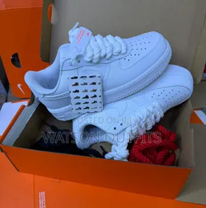 Men's Leather Sneakers or Raba Za Nike Airforce 1 Brand 3 Coloured