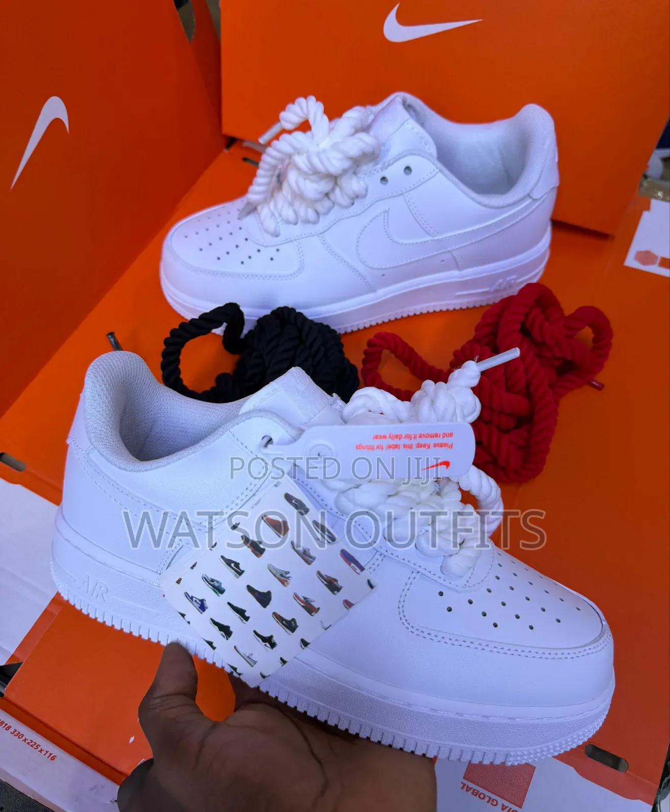 Men's Leather Sneakers or Raba Za Nike Airforce 1 Brand 3 Coloured