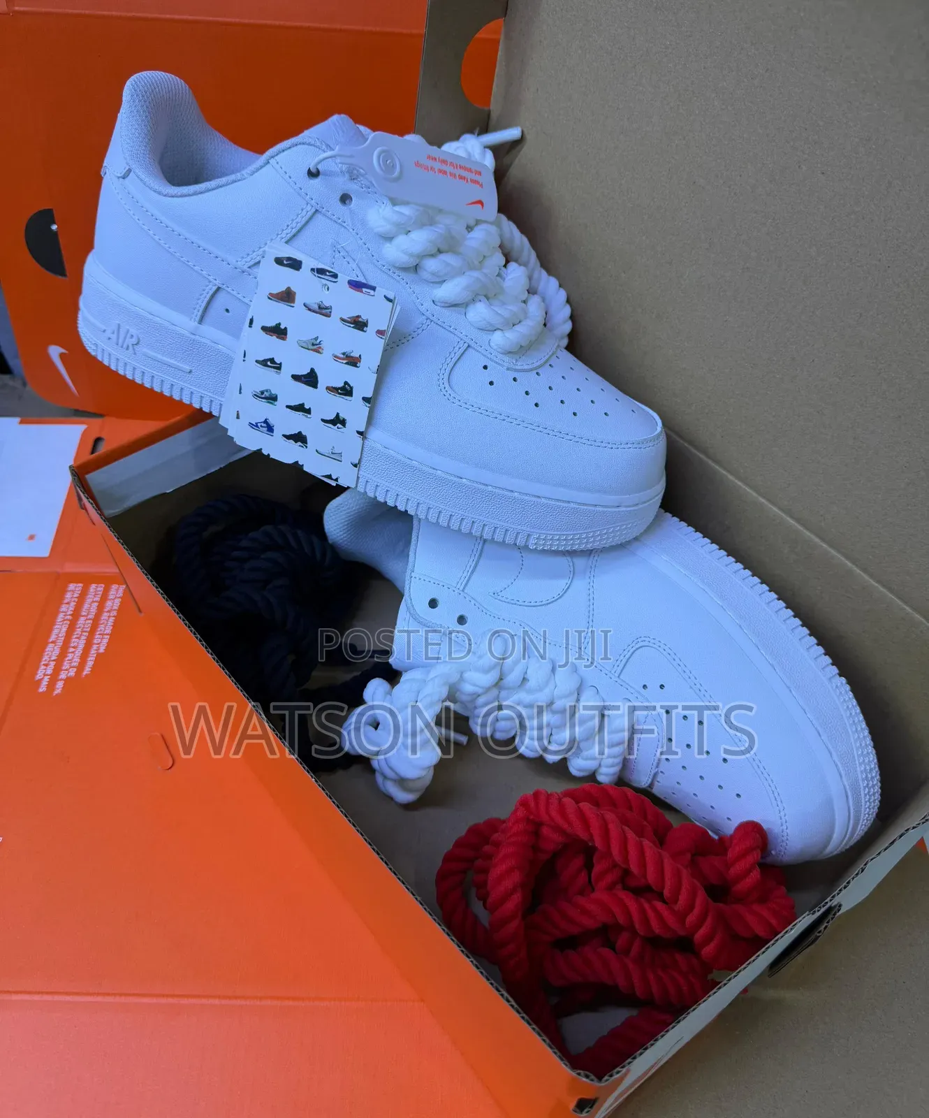 Men's Leather Sneakers or Raba Za Nike Airforce 1 Brand 3 Coloured