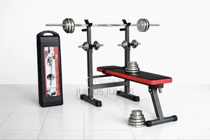 Bench and 50kg Chrome Burbell Set Dumbell