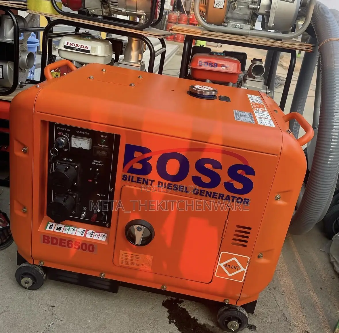 Boss Silent Diesel Generetor 6.6kva Bde6500
