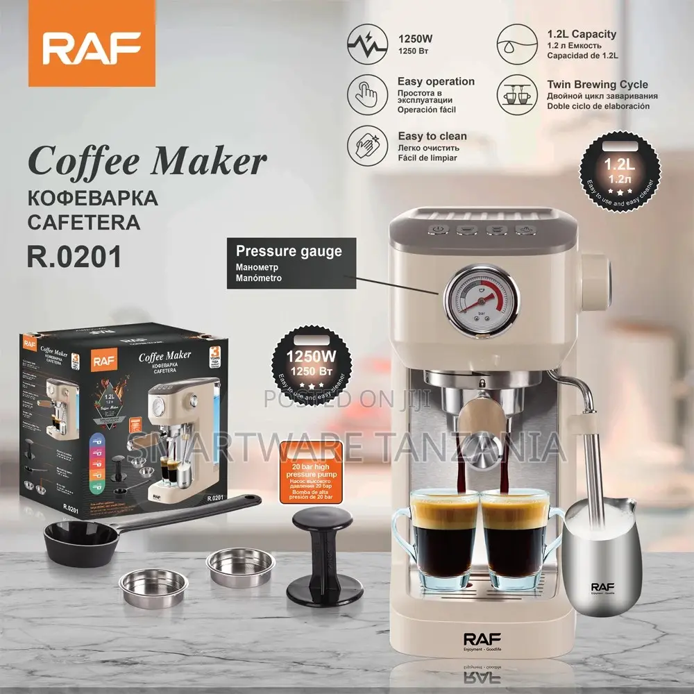 Raf R.0201 Espresso Coffee Maker With 20-Bar Pump, 1.2l