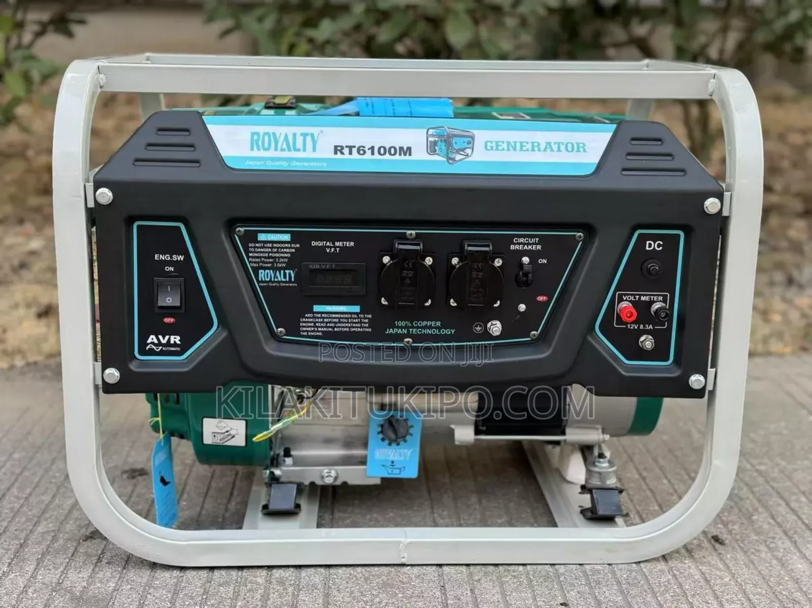 Royality
Model 6100m Max.3.5kv Petrol Generator