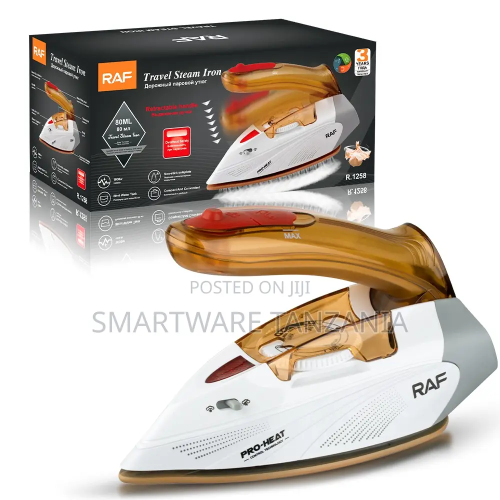 Raf Travel Steam Iron R.1258 Compact Foldable 1000w Iron