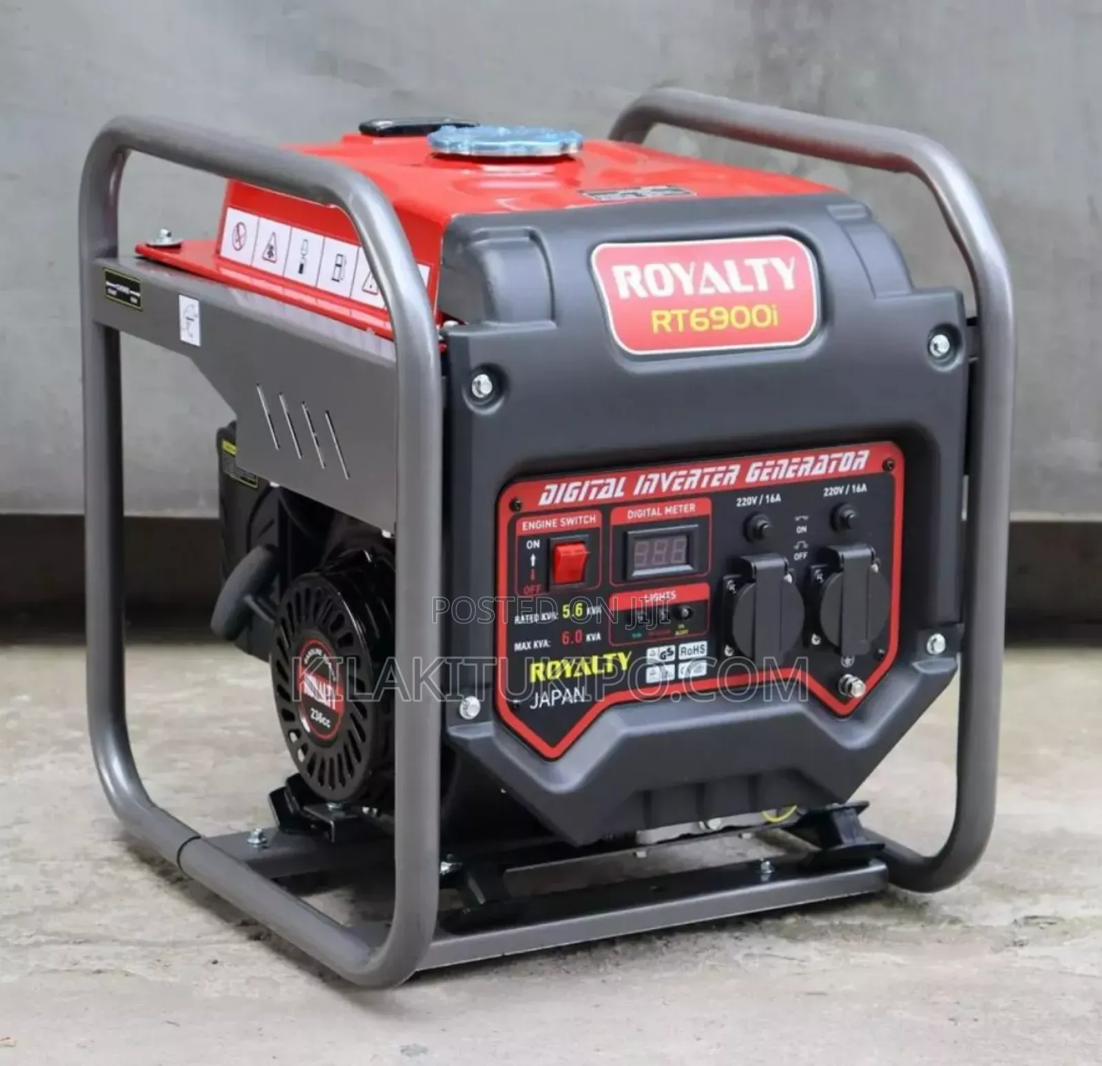 Digital Inverter Generator 
Royality Japan 
Model 6900i
Max Power Kv 6