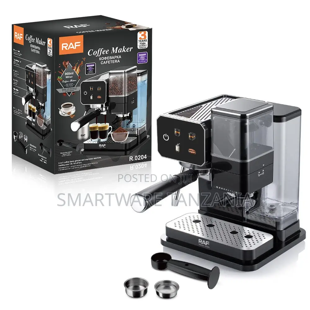 Raf Coffee Maker R.0204 2-in-1 Espresso and Bean Grinder