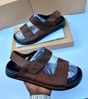 Men's Leather Sandals Clarks and Ecco Brands Materials Original