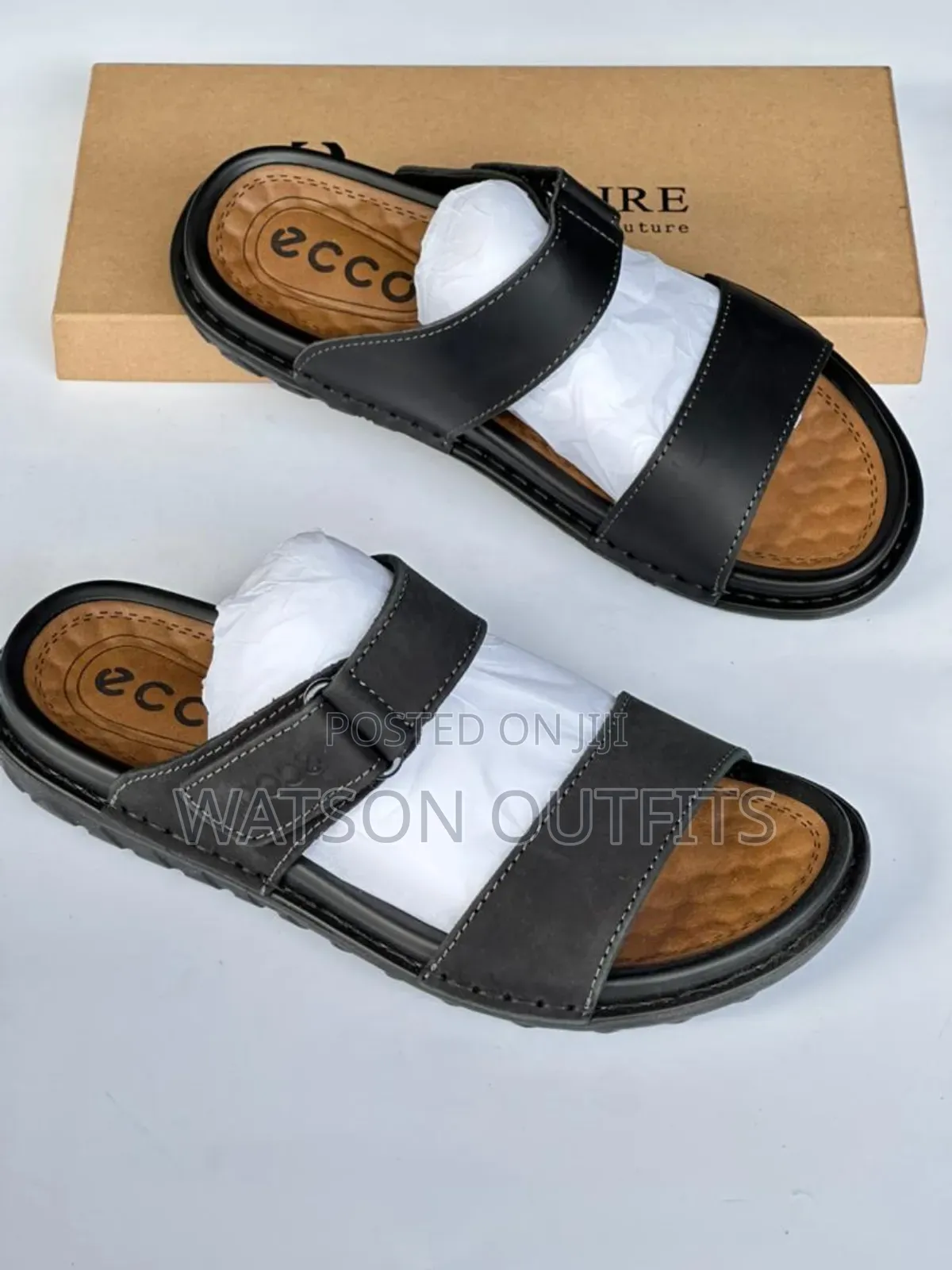 Men's Leather Sandals Clarks and Ecco Brands Materials Original