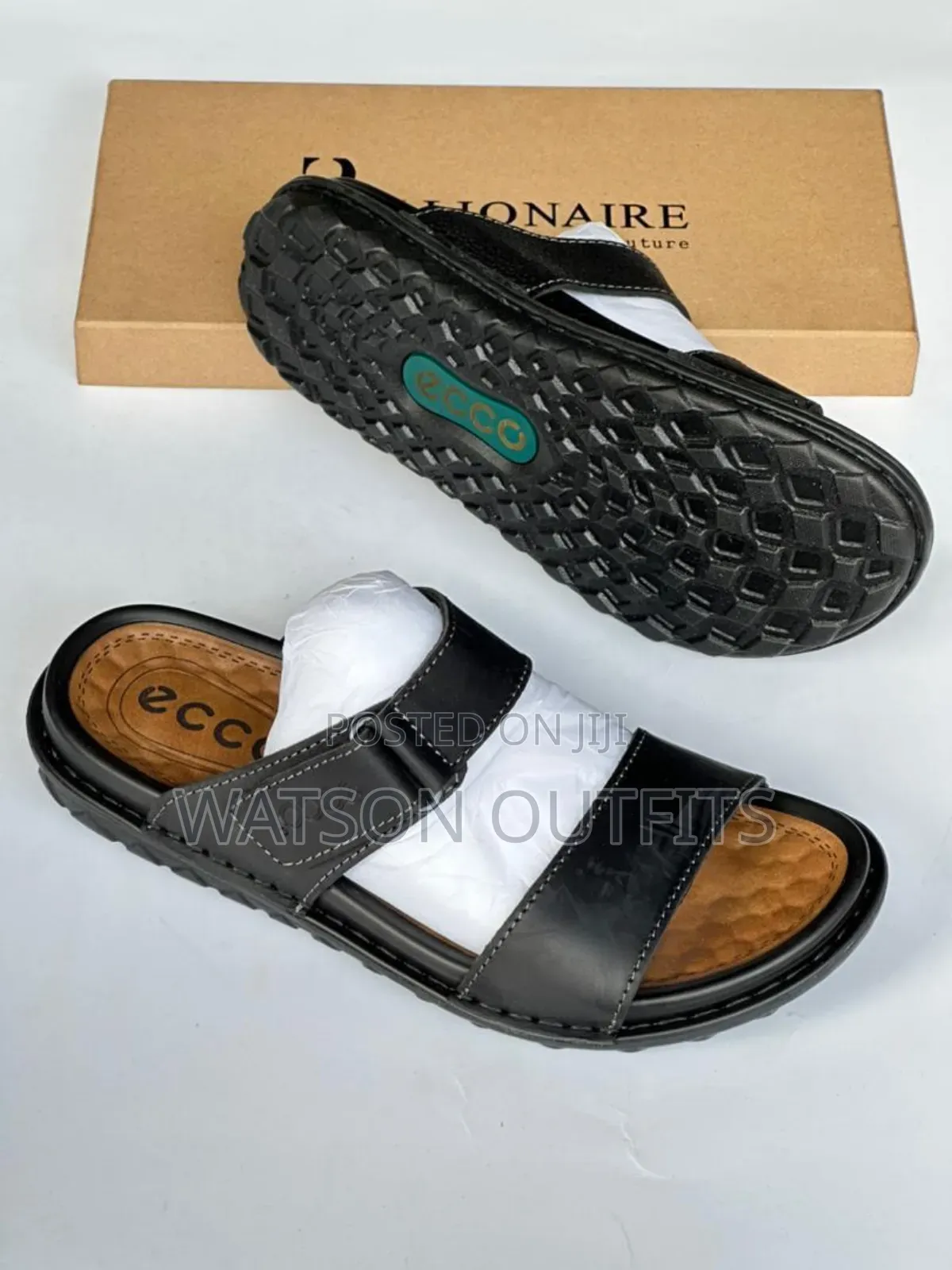 Men's Leather Sandals Clarks and Ecco Brands Materials Original