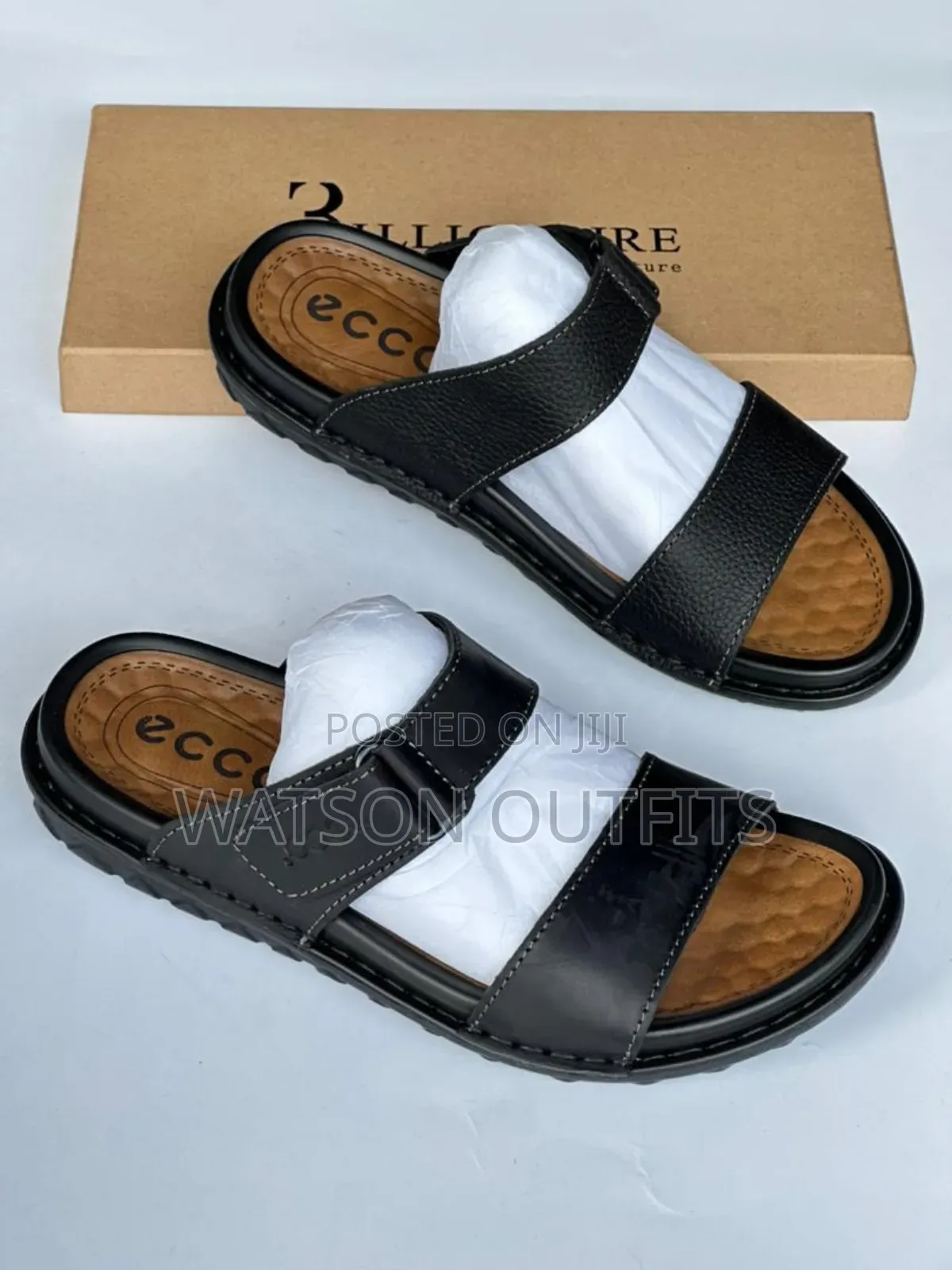 Men's Leather Sandals Clarks and Ecco Brands Materials Original