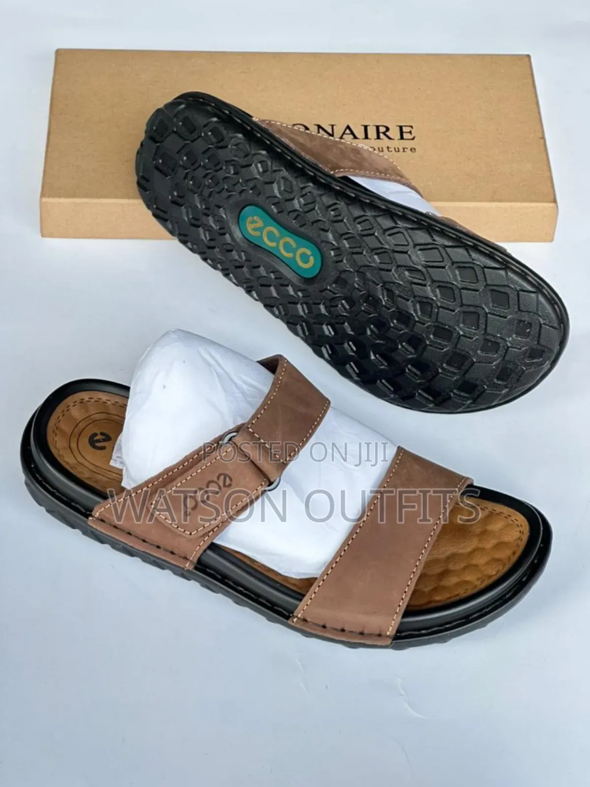 Men's Leather Sandals Clarks and Ecco Brands Materials Original