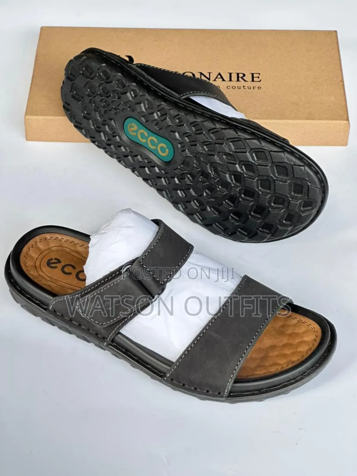Men's Leather Sandals Clarks and Ecco Brands Materials Original