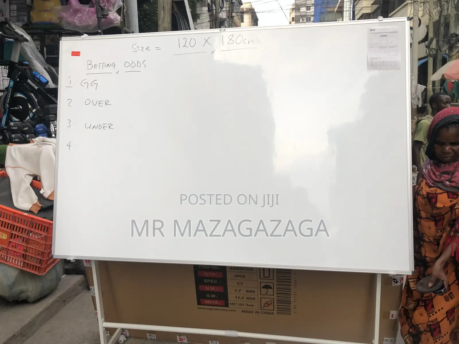 Whiteboard With Stand 120cmx180cm