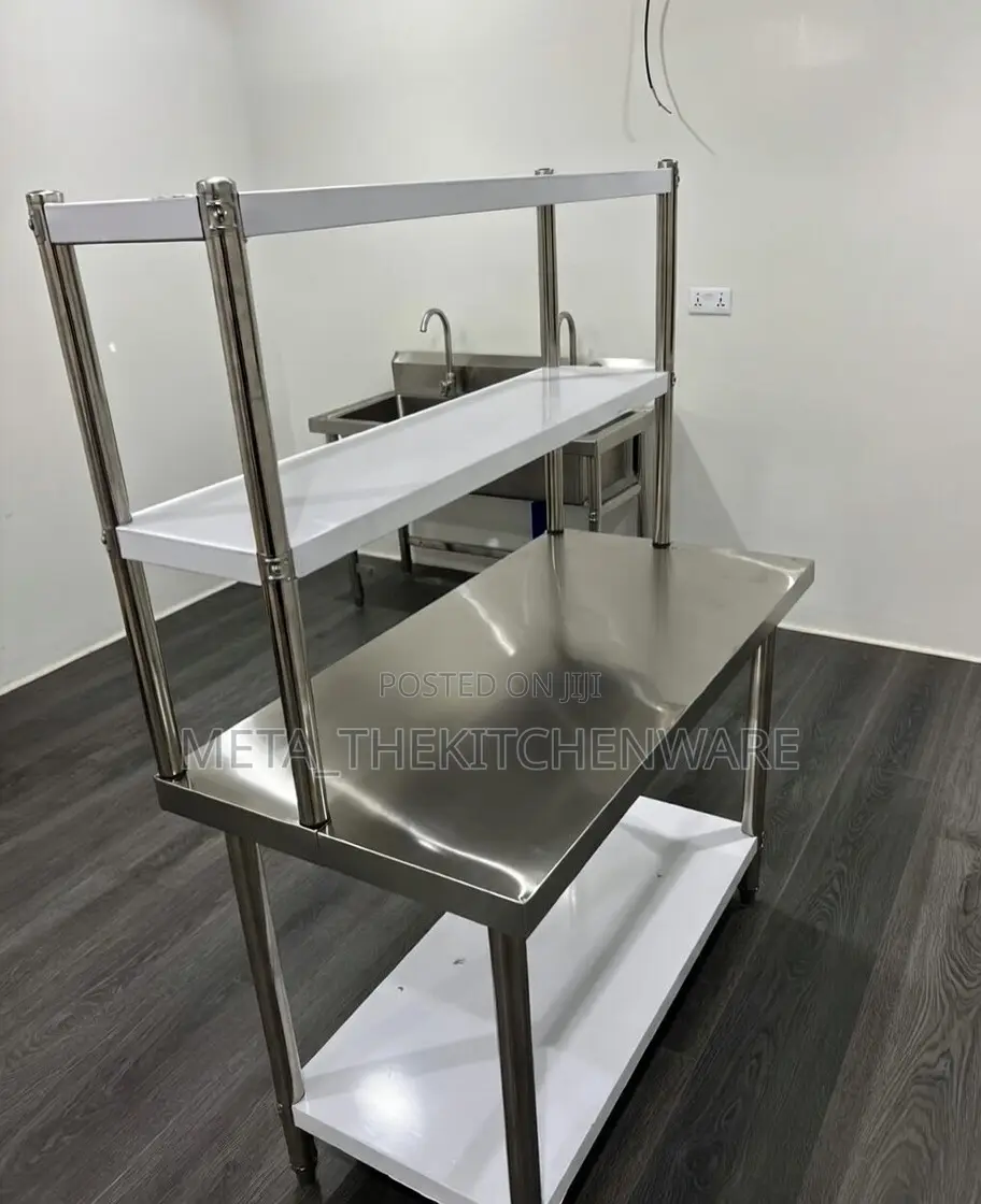 Commercial Working Table With Rack 1.5m