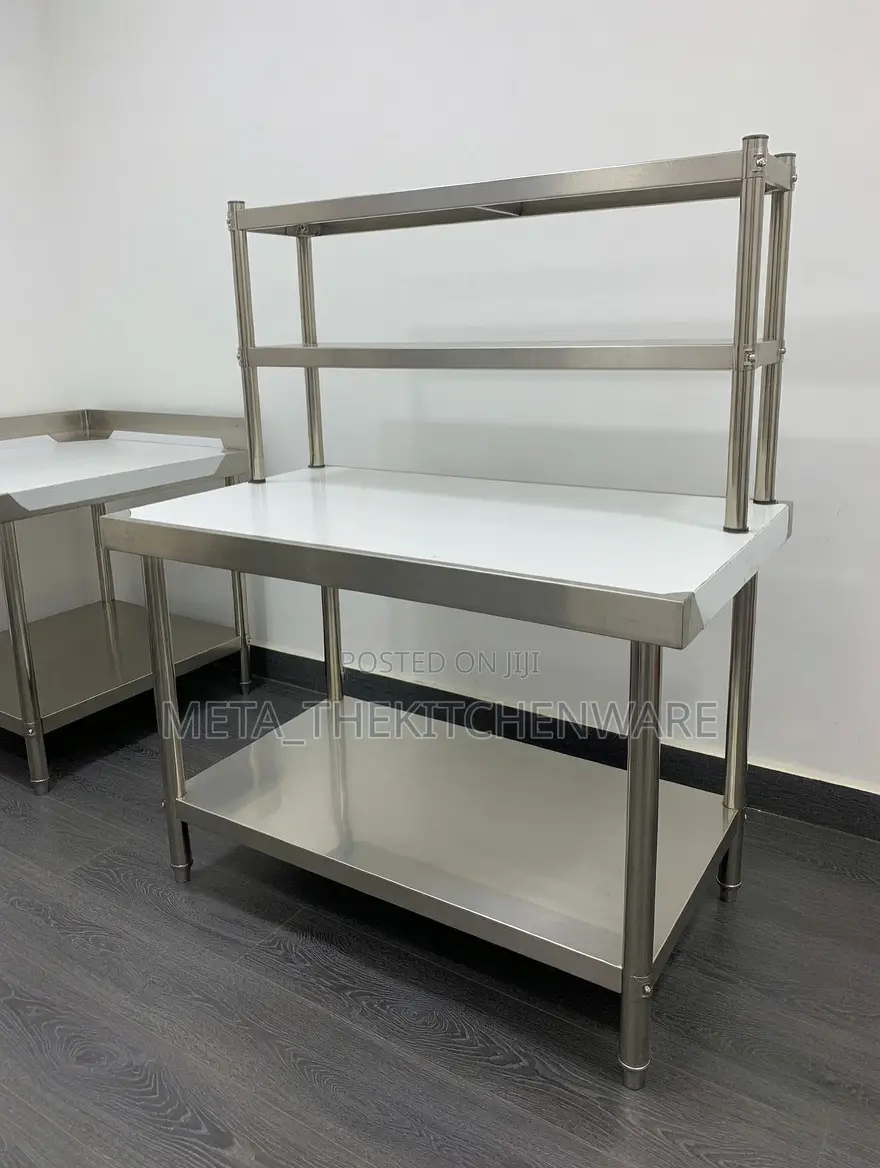 Commercial Working Table With Rack 1.5m