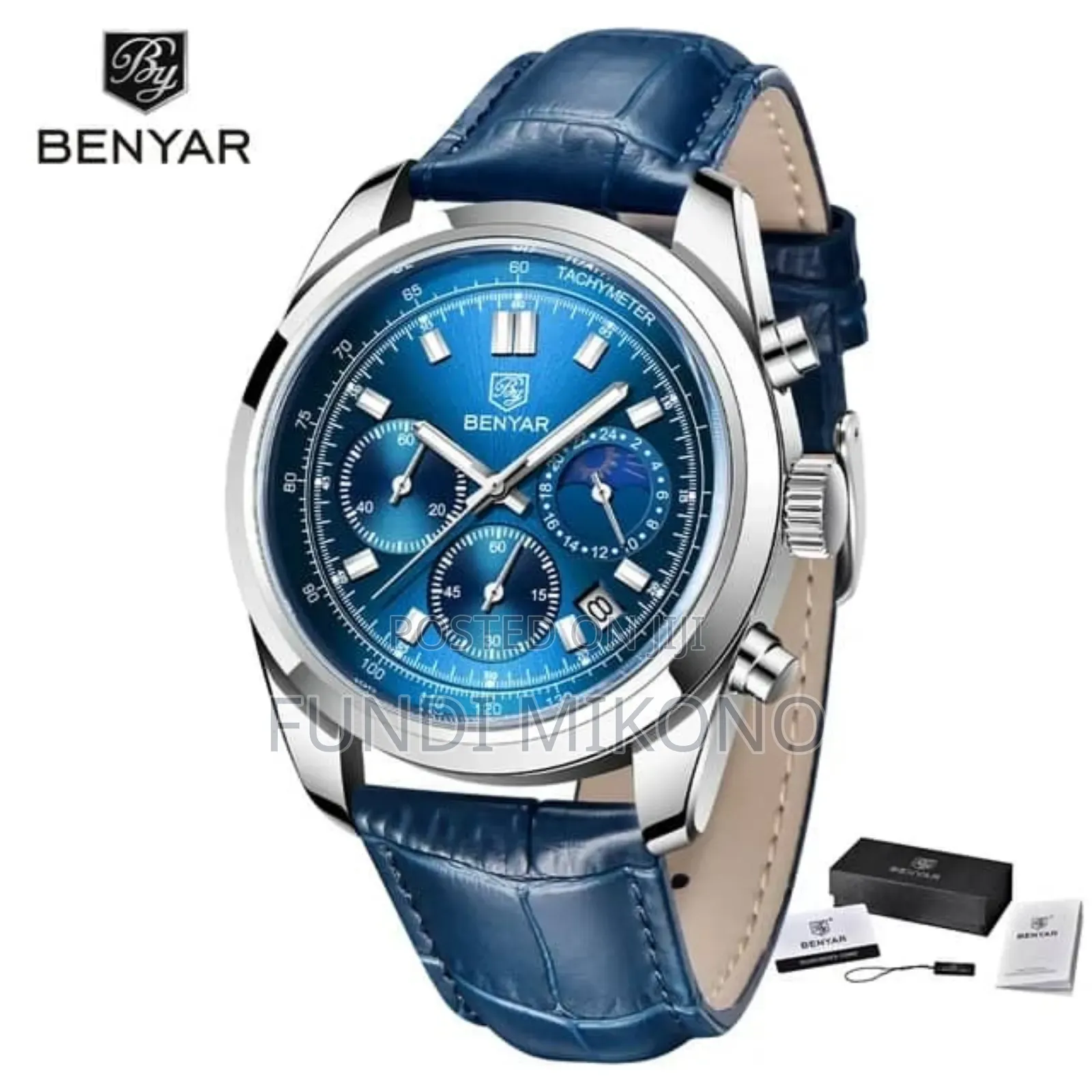 Benyar Watch (Blue Strips)