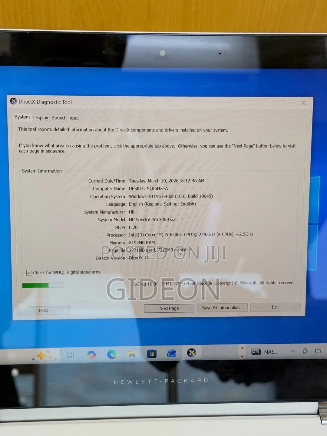 Laptop HP Spectre X360 8GB Intel Core i5 SSD 256GB