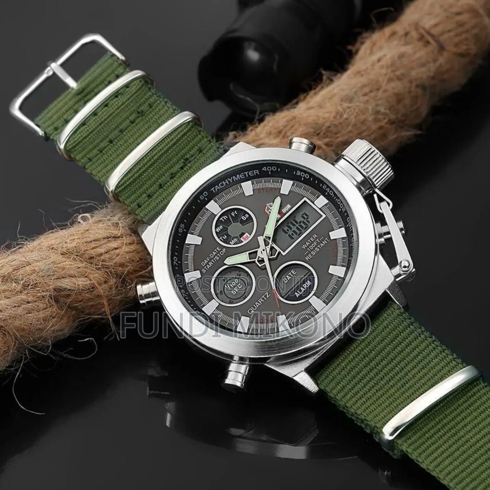 Golden Hour Luxury Green Watch