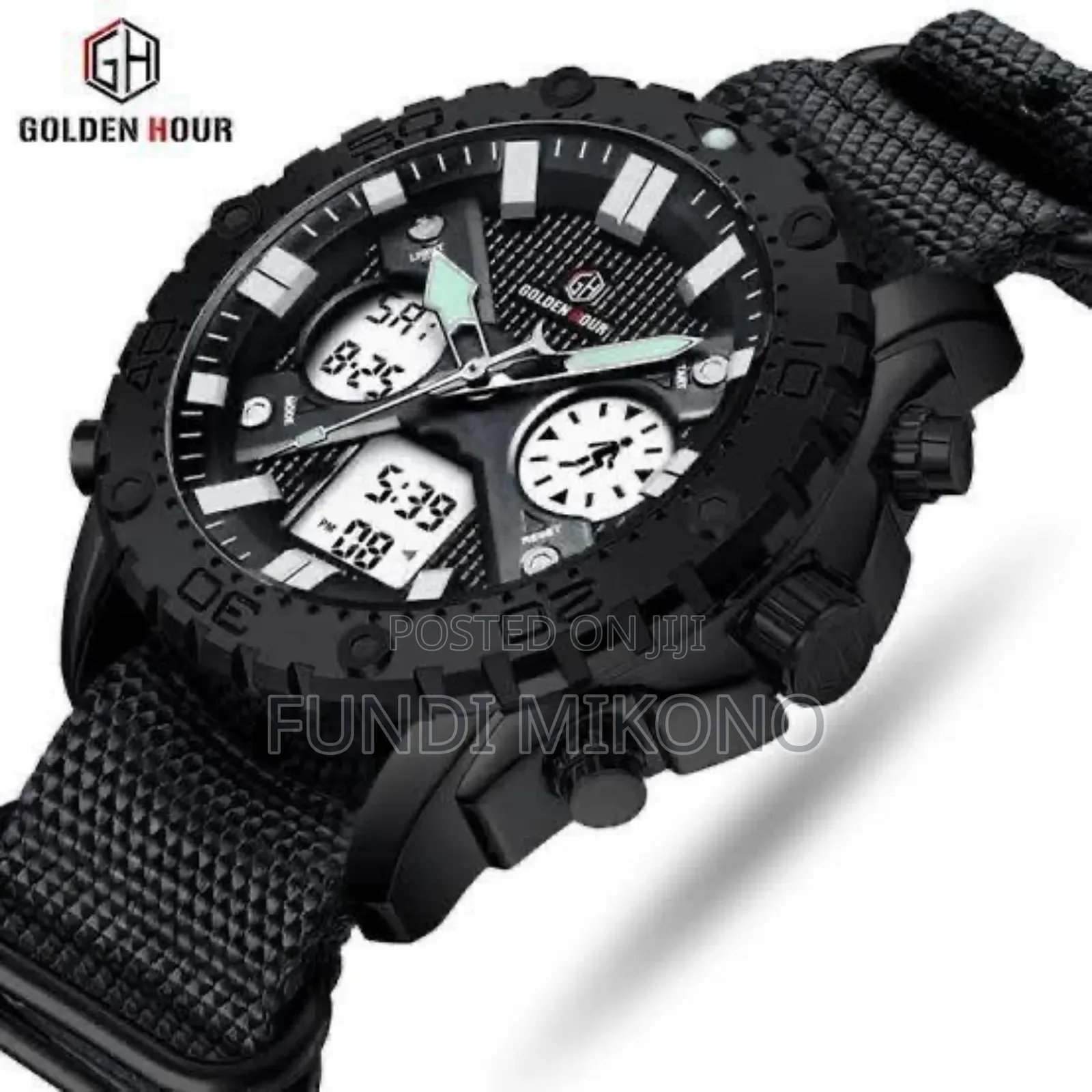 Golden Hour Black Luxury Watch