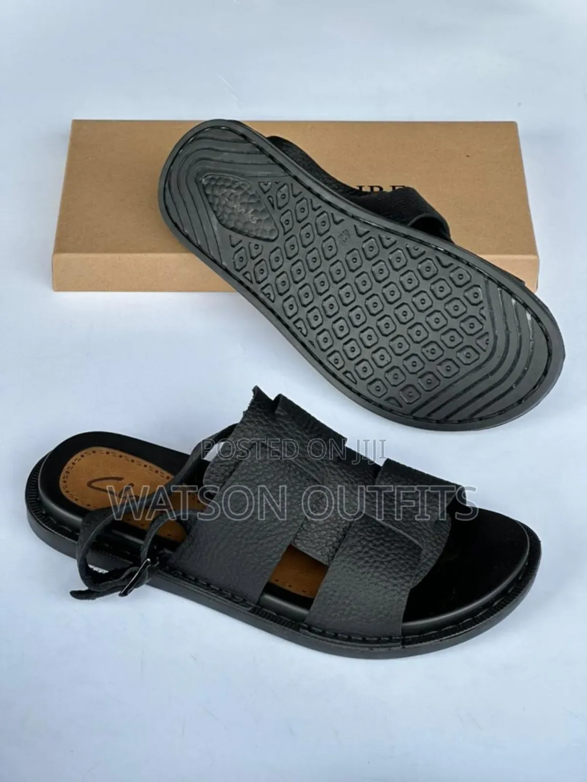 Men's Leather Sandals Clarks Brand Fully Leathered Materials Quality