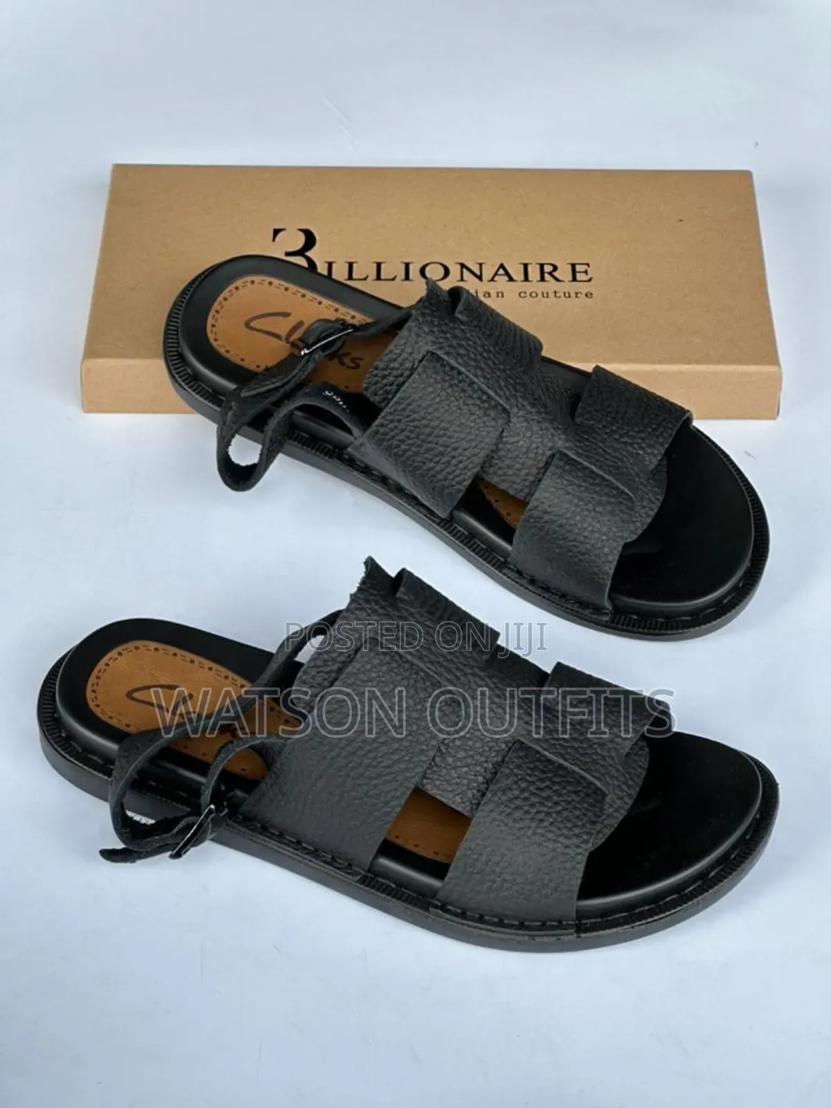 Men's Leather Sandals Clarks Brand Fully Leathered Materials Quality