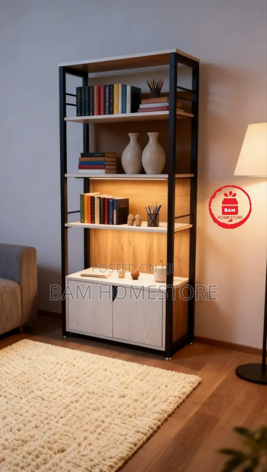 Modern Display Shelf Bookshelf - Shelfu Ya Vitabu Na Mapambo