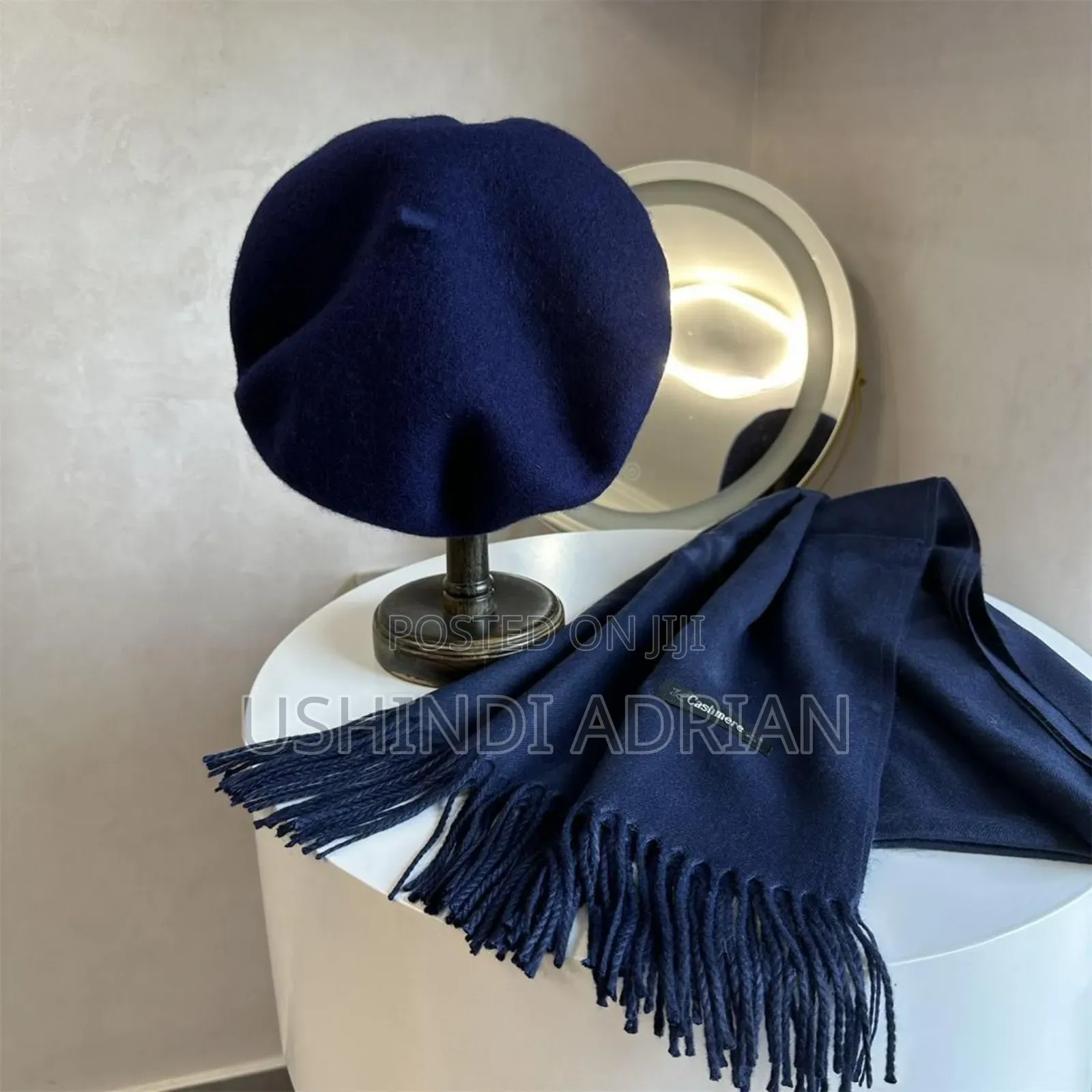 Beret Cashmere Scarf Set