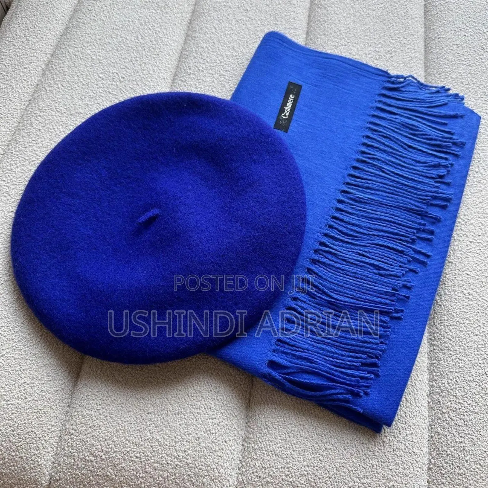 Beret Cashmere Scarf Set