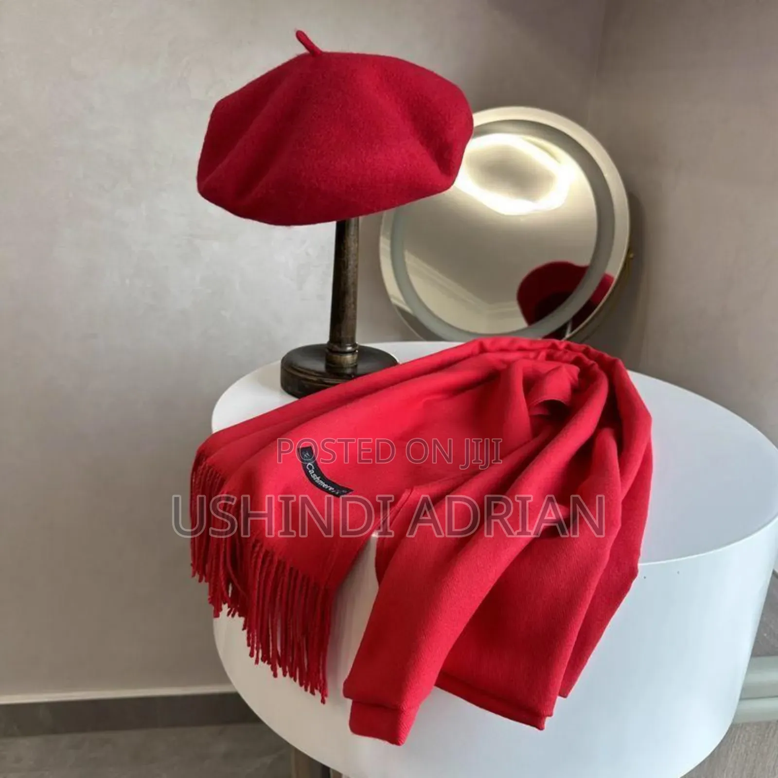 Beret Cashmere Scarf Set