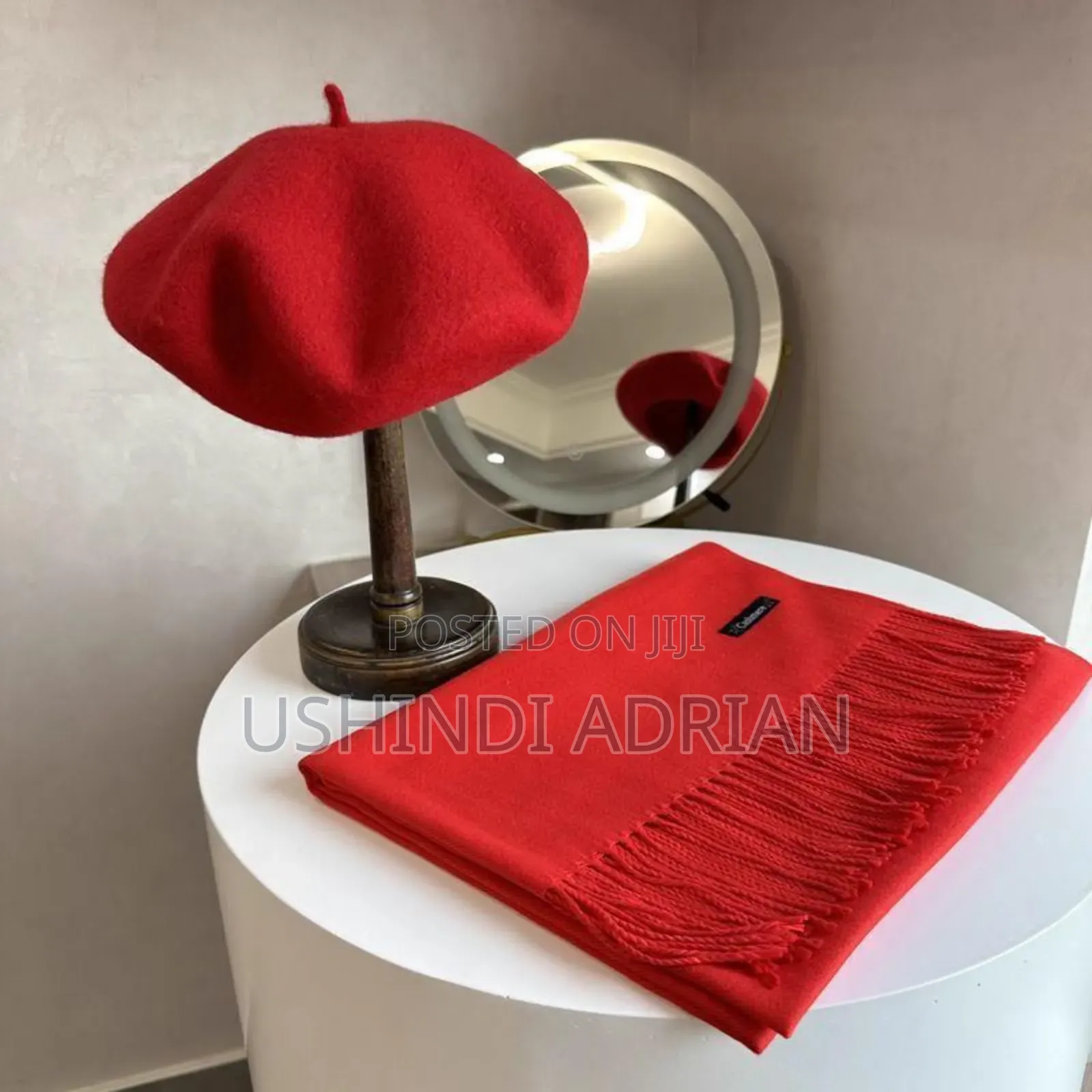 Beret Cashmere Scarf Set