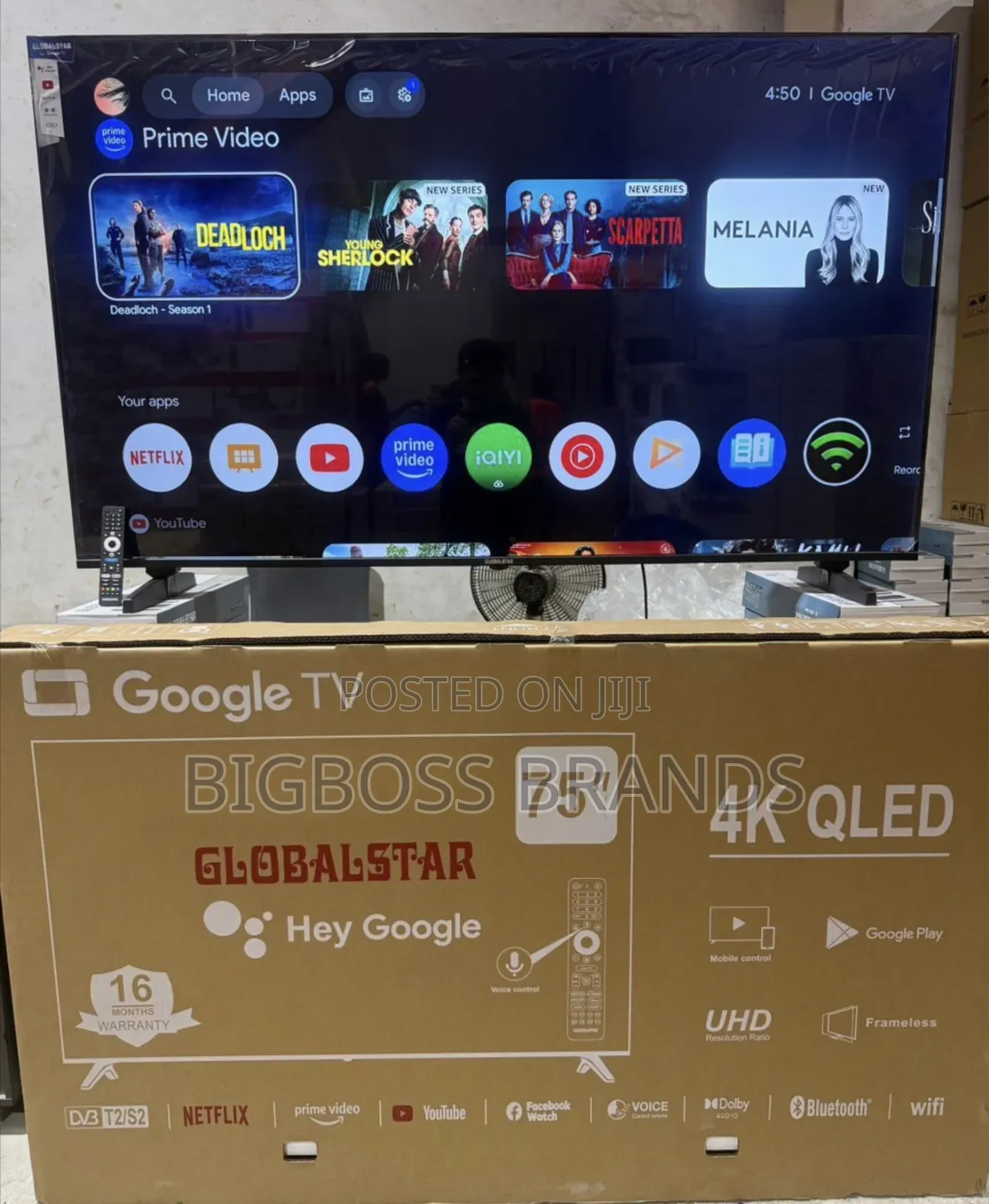 Globalstar Google Tv Qled 75 Inches
