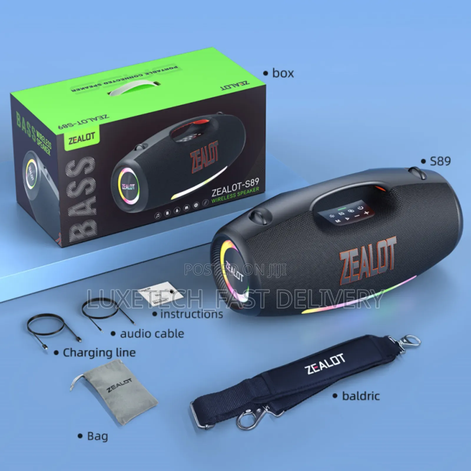 Zealot S89 Portable Wireless Speaker 250w