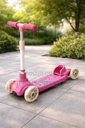 Kids 3-Wheel Scooter (Pink Adjustable Scooter)