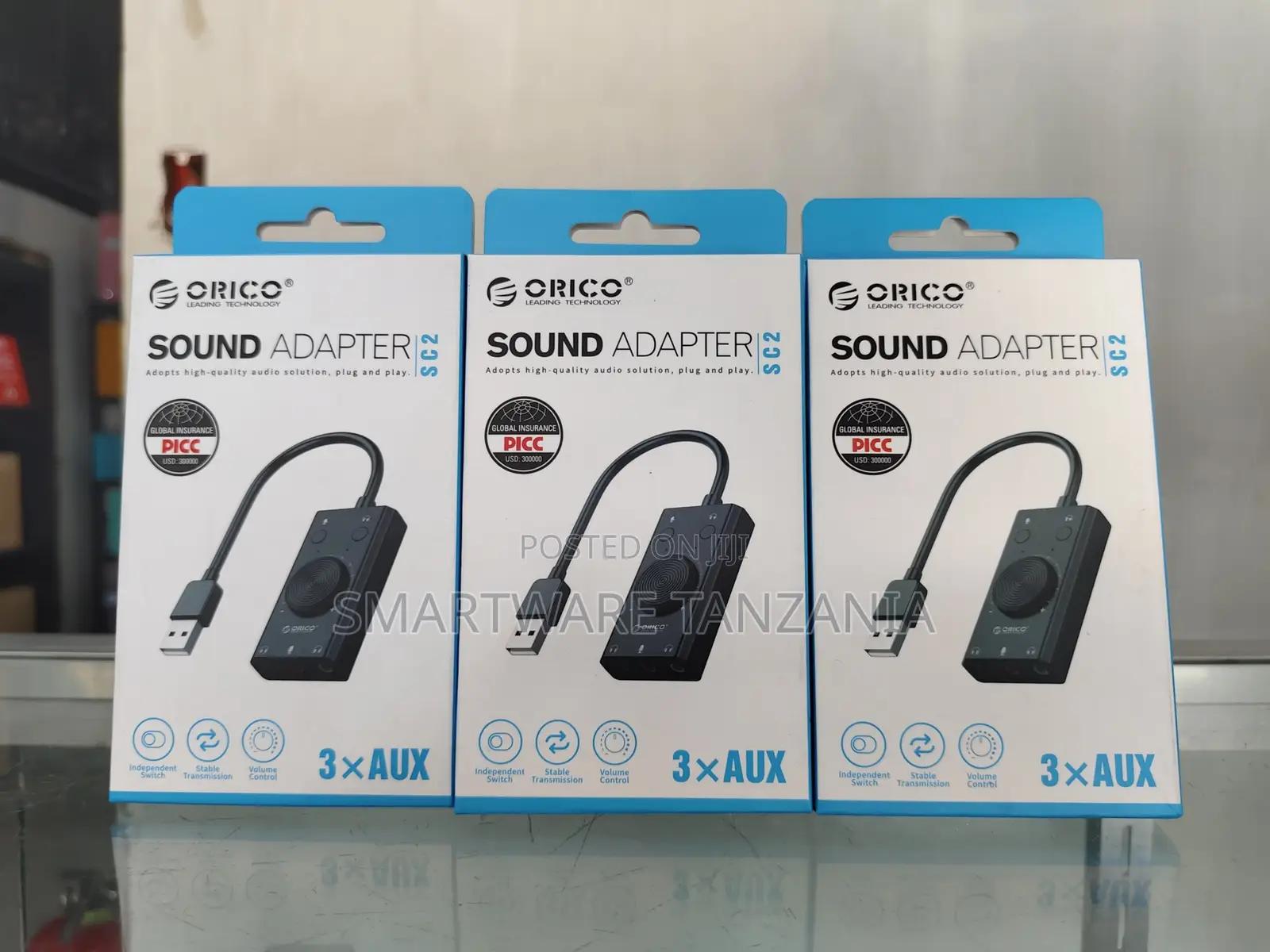 Orico Sc2 Usb Sound Adapter 3 Aux Ports With Volume Control