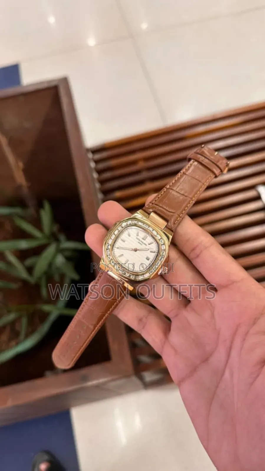 Men's Dual Watches Patek Philip Brand New Leather Straps