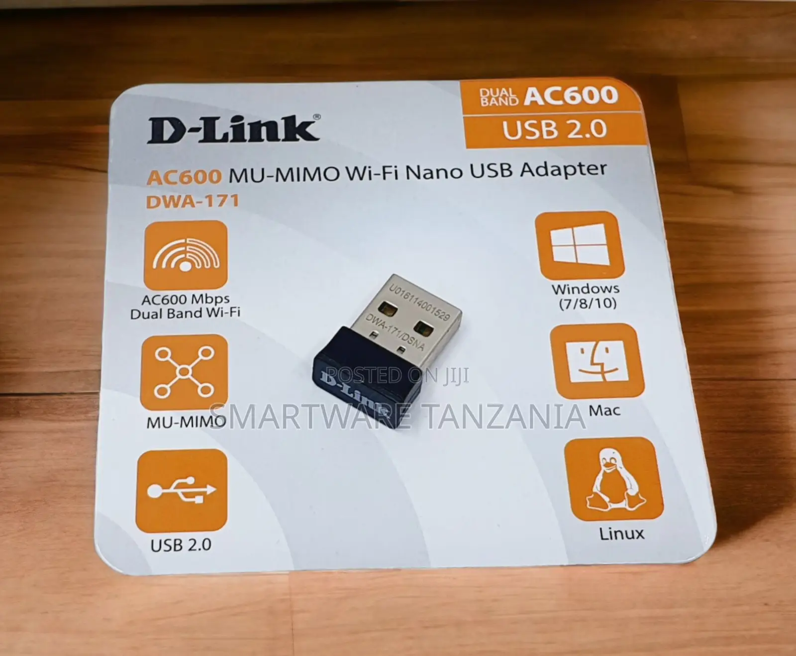 D-Link Dwa-171 Ac600 Mu-Mimo Dual Band Nano Usb Wi-Fi Adapter