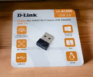 D-Link Dwa-171 Ac600 Mu-Mimo Dual Band Nano Usb Wi-Fi Adapter