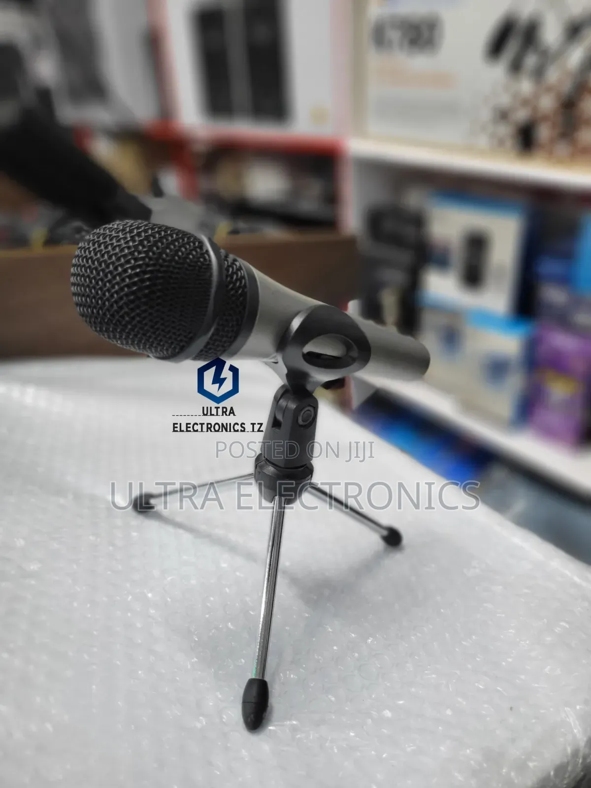 Metal Mic Microphone Table Stand Stendi Ya Chuma Ya Mezani