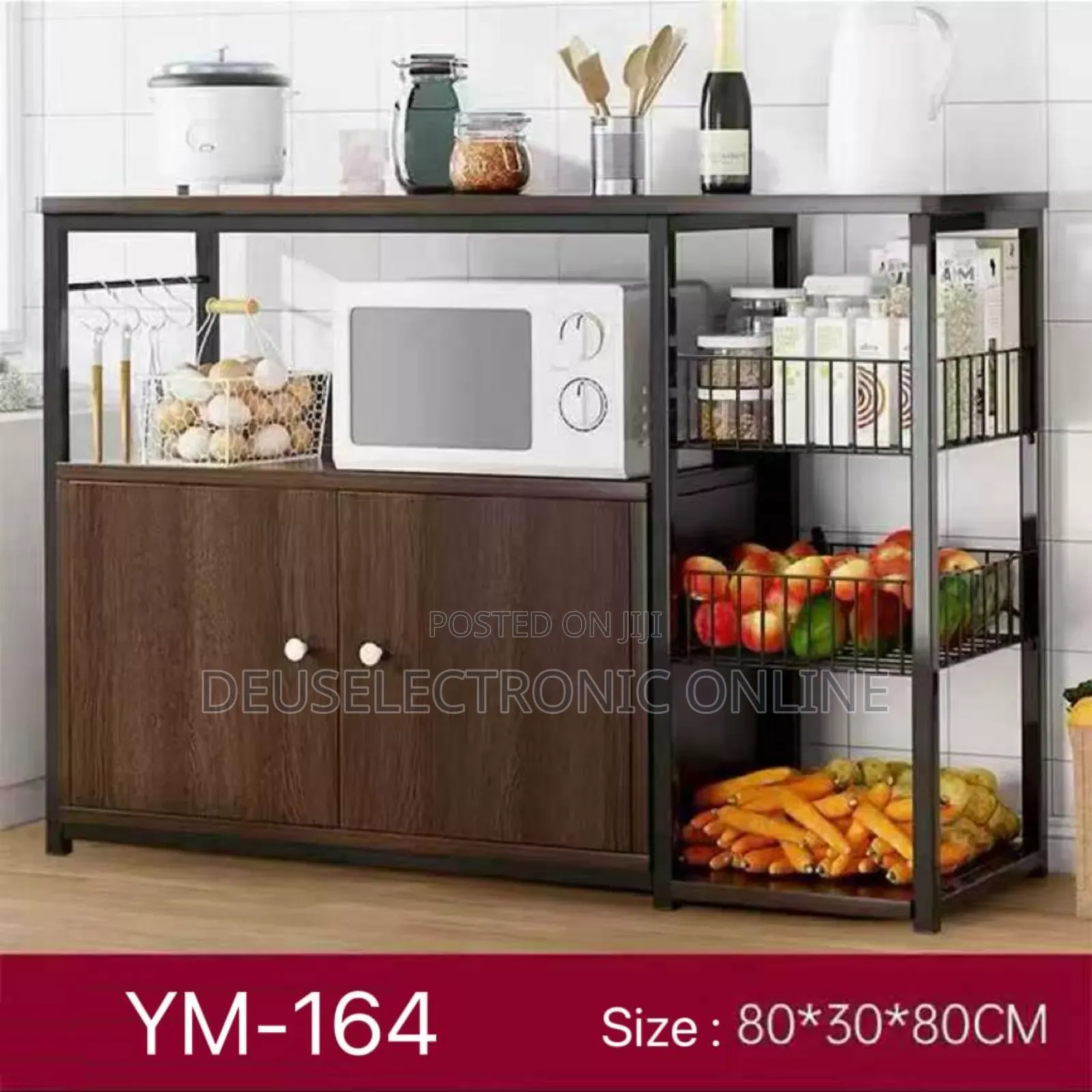 Kitchen Rack Stainless and Wood Big